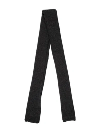 Pre-owned White + Warren Cashmere Printed Scarf In Gray