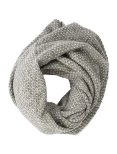Pre-owned White + Warren Cashmere Printed Scarf In Neutral
