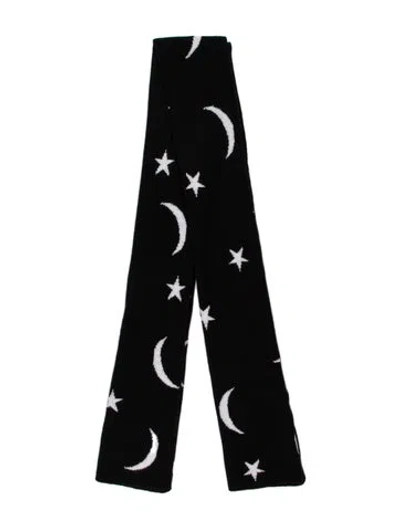 Pre-owned White + Warren Cashmere Printed Shawl In Black