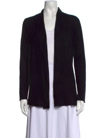 Pre-owned White + Warren Cashmere Printed Sweater In Gray