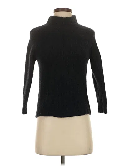 Pre-owned White + Warren Cashmere Pullover Sweater In Black