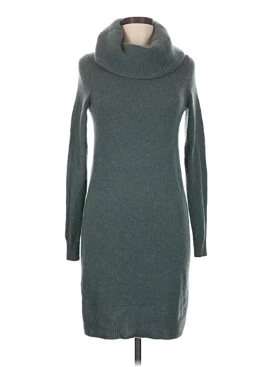Pre-owned White + Warren Cashmere Pullover Sweater In Blue