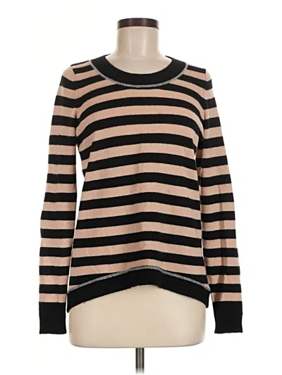 Pre-owned White + Warren Cashmere Pullover Sweater In Brown