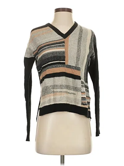Pre-owned White + Warren Cashmere Pullover Sweater In Gray