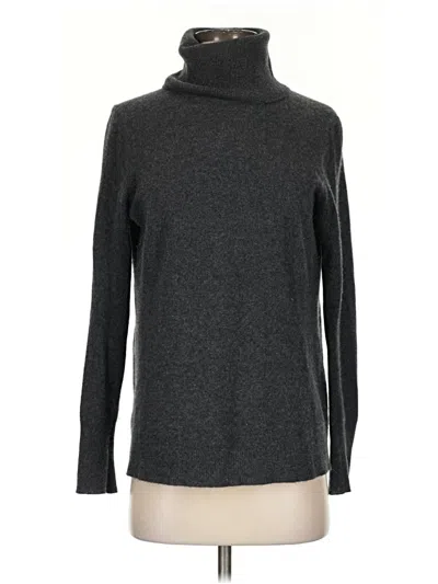 Pre-owned White + Warren Cashmere Pullover Sweater In Gray