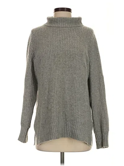 Pre-owned White + Warren Cashmere Pullover Sweater In Gray