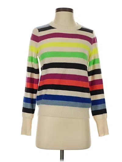 Pre-owned White + Warren Cashmere Pullover Sweater In Ivory