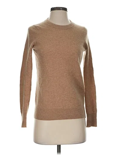 Pre-owned White + Warren Cashmere Pullover Sweater In Tan