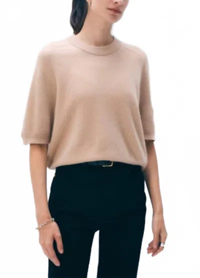 White + Warren Cashmere Relaxed T-shirt In Muted Camel In Neutral