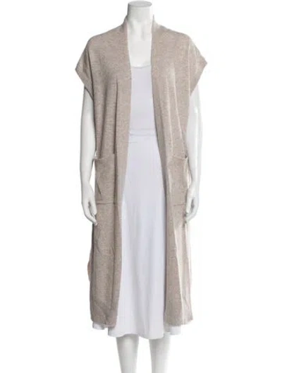 Pre-owned White + Warren Cashmere Robe In Neutral