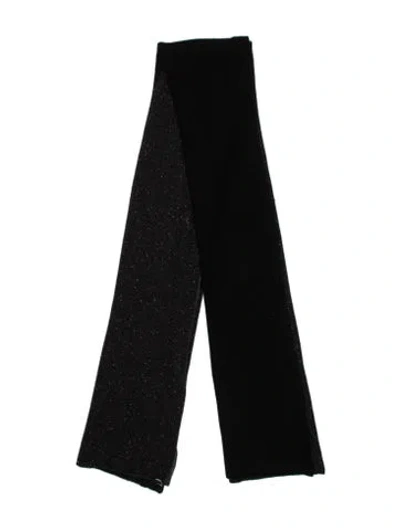 Pre-owned White + Warren Cashmere Scarf In Black