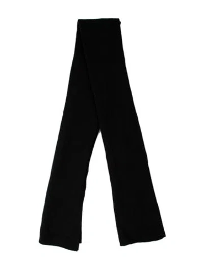 Pre-owned White + Warren Cashmere Scarf In Black