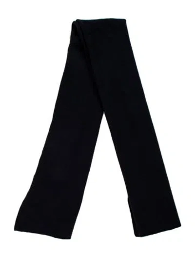 Pre-owned White + Warren Cashmere Scarf In Black
