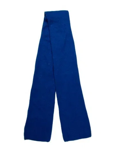 Pre-owned White + Warren Cashmere Scarf In Blue