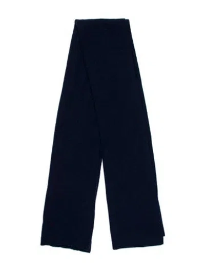 Pre-owned White + Warren Cashmere Scarf In Blue
