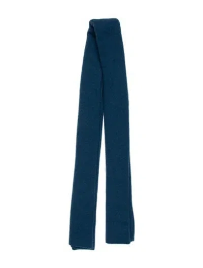 Pre-owned White + Warren Cashmere Scarf In Blue