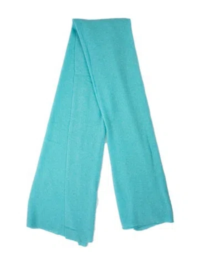 Pre-owned White + Warren Cashmere Scarf In Blue