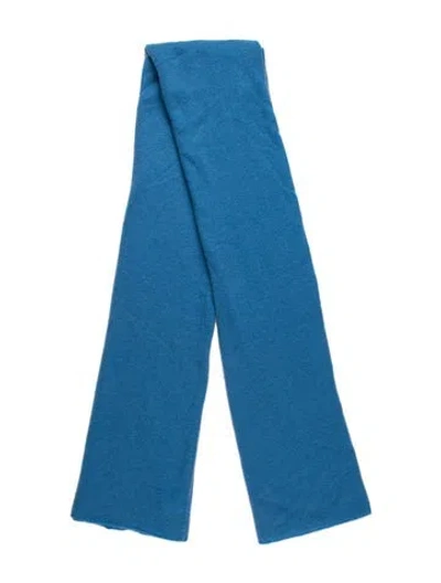 Pre-owned White + Warren Cashmere Scarf In Blue