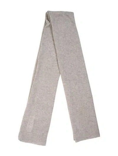 Pre-owned White + Warren Cashmere Scarf In Gray
