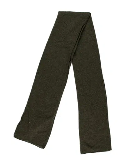 Pre-owned White + Warren Cashmere Scarf In Green