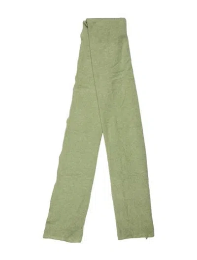 Pre-owned White + Warren Cashmere Scarf In Green