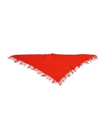 Pre-owned White + Warren Cashmere Scarf In Orange
