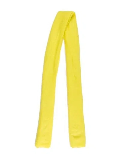 Pre-owned White + Warren Cashmere Scarf In Yellow