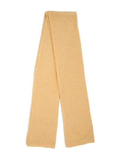 Pre-owned White + Warren Cashmere Scarf In Yellow