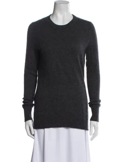 Pre-owned White + Warren Cashmere Scoop Neck Sweater In Blue
