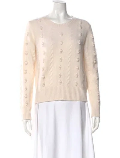 Pre-owned White + Warren Cashmere Scoop Neck Sweater In Neutral