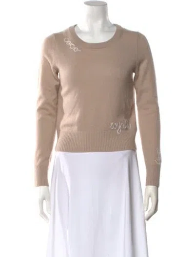 Pre-owned White + Warren Cashmere Scoop Neck Sweater In Neutral