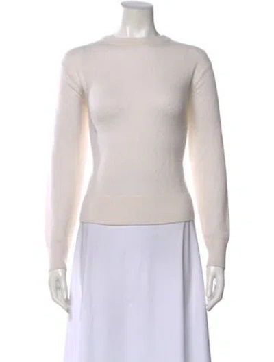 Pre-owned White + Warren Cashmere Scoop Neck Sweater In Neutral
