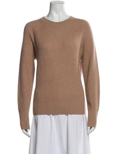 Pre-owned White + Warren Cashmere Scoop Neck Sweater In Neutral