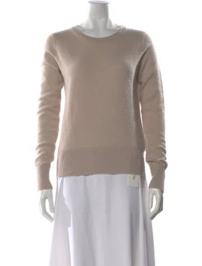 Pre-owned White + Warren Cashmere Scoop Neck Sweater In Neutral