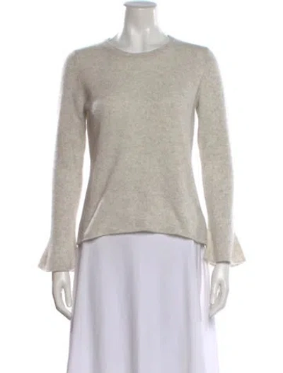 Pre-owned White + Warren Cashmere Scoop Neck Sweater In Neutral