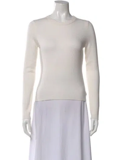 Pre-owned White + Warren Cashmere Scoop Neck Sweater W/ Tags In Neutral