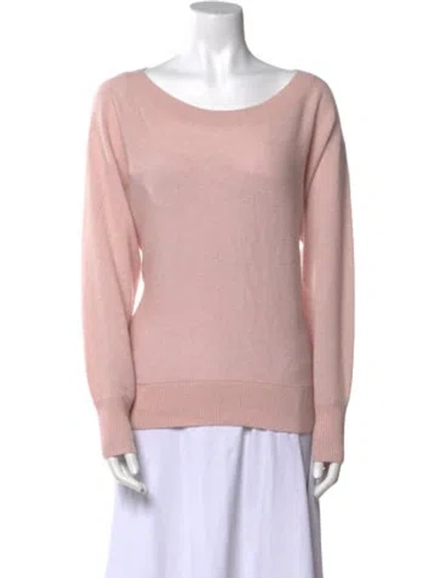 Pre-owned White + Warren Cashmere Scoop Neck Sweater W/ Tags In Pink