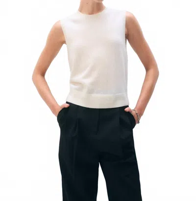 White + Warren Cashmere Shell Tank In Ivory In White