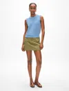 White + Warren Cashmere Shell Tank Top In Soft Blue In Soft Blue