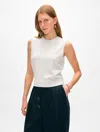 White + Warren Cashmere Shell Tank Top In Soft White In Soft White