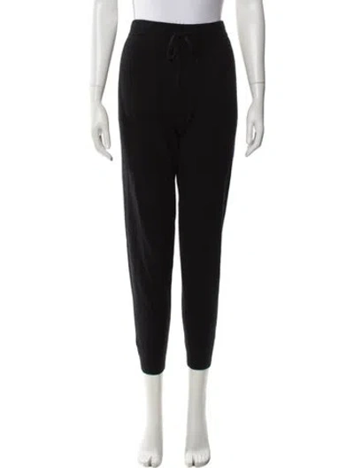 Pre-owned White + Warren Cashmere Skinny Leg Pants In Black