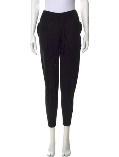 Pre-owned White + Warren Cashmere Skinny Leg Pants In Black