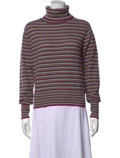 Pre-owned White + Warren Cashmere Striped Sweater W/ Tags In Multicolor