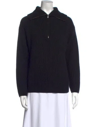 Pre-owned White + Warren Cashmere Sweater In Black