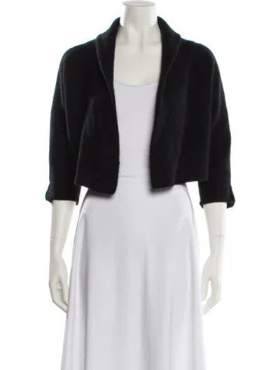 Pre-owned White + Warren Cashmere Sweater In Black