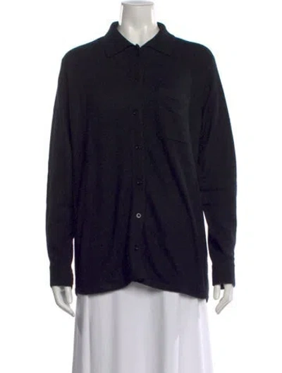 Pre-owned White + Warren Cashmere Sweater In Black