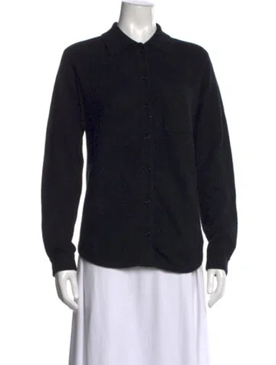 Pre-owned White + Warren Cashmere Sweater In Black