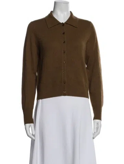 Pre-owned White + Warren Cashmere Sweater In Brown