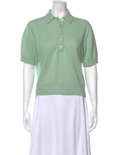 Pre-owned White + Warren Cashmere Sweater In Green