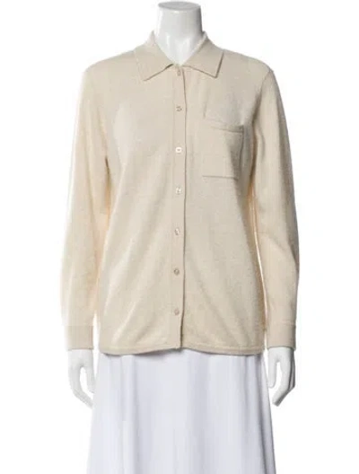 Pre-owned White + Warren Cashmere Sweater In Neutral